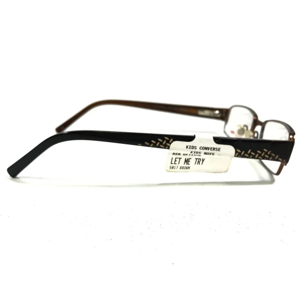 Converse Kids Eyeglasses Frames LET ME TRY BROWN Rectangular Full Rim 50-17-135